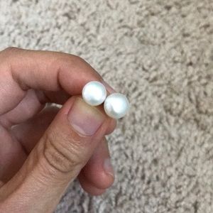 Faux pearl earrings